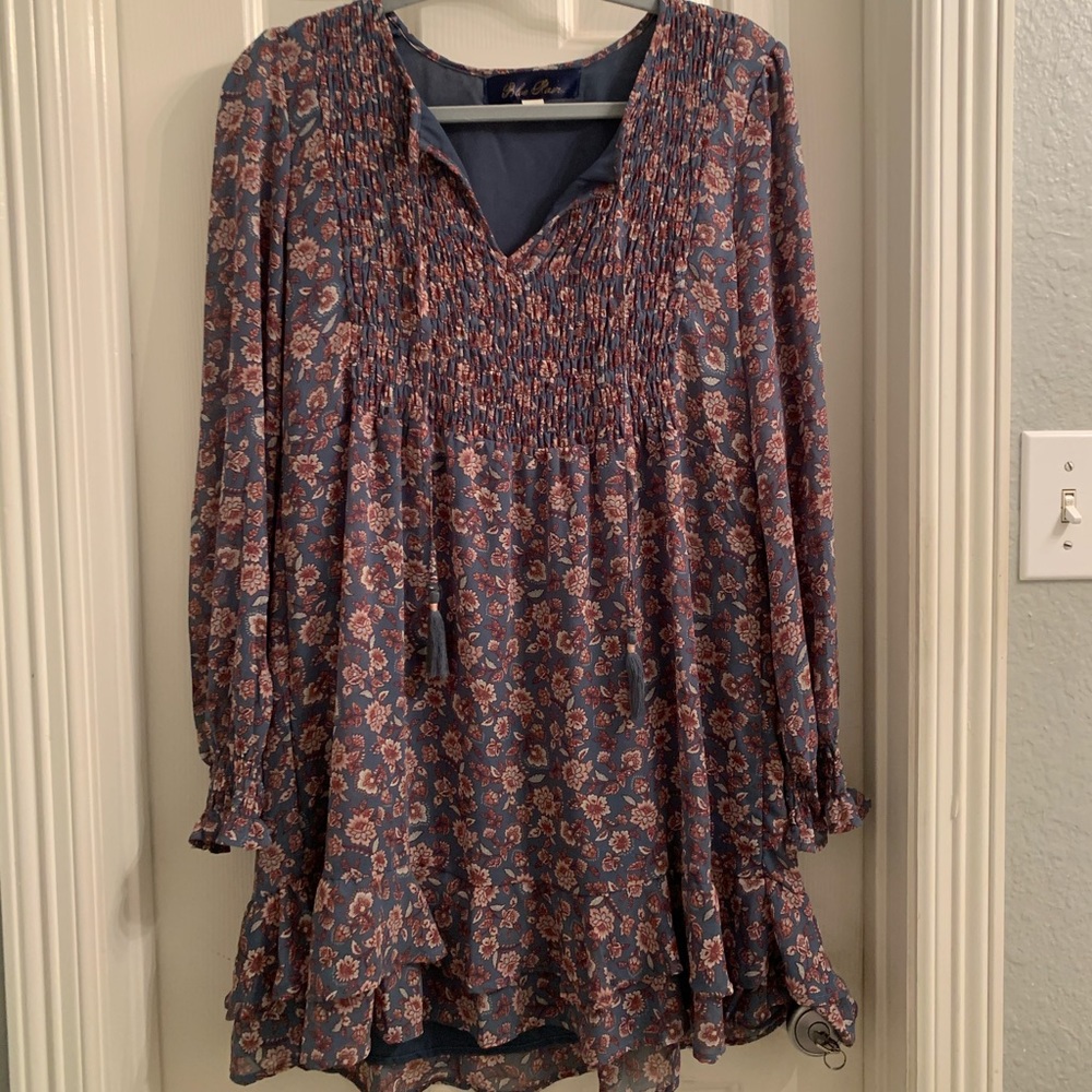 Floral Ling Sleeve Dress